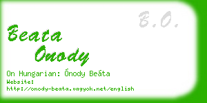 beata onody business card